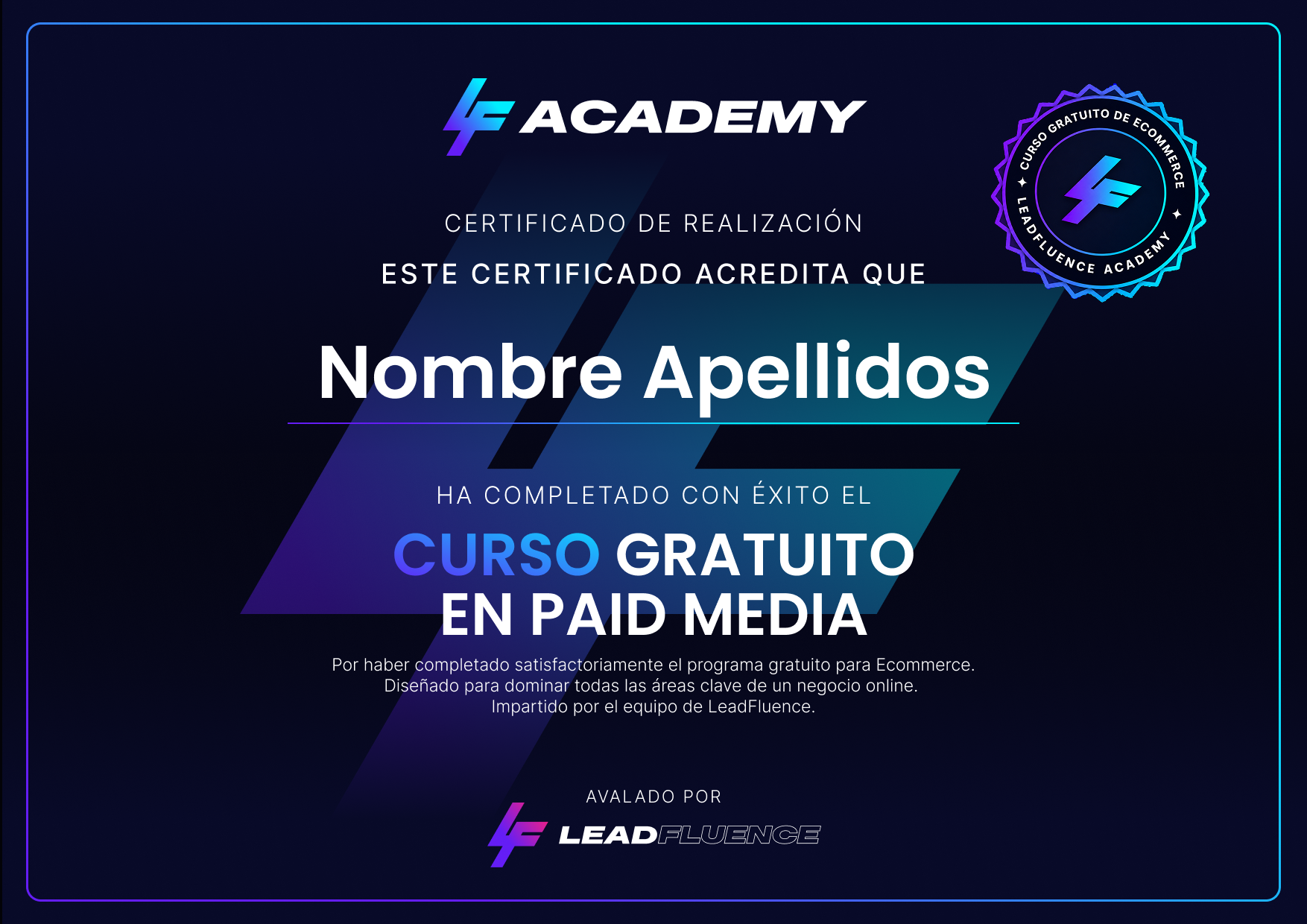 Certificado de la Formación Gratuita de Paid Media